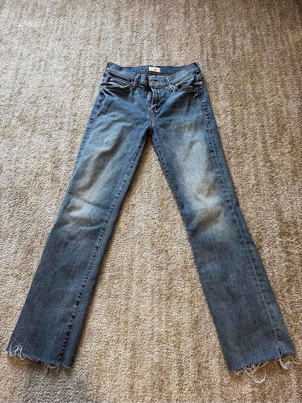 MOTHER The Rascal Ankle Snippet Blue Ankle Jeans Waist 26